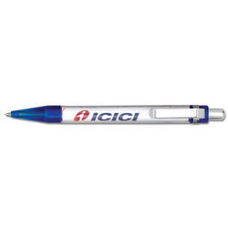Ручка Агата шариковая с полноцветной печатью по индивидуальному дизайну, металлический клип, цвет синий