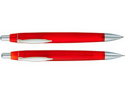 Набор Танго: ручка шариковая и механический карандаш в футляре, красный