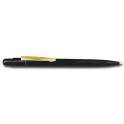 Ручка Mir с металлическим золотистым клипом, черный, Италия