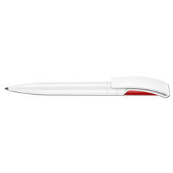 Ручка шариковая Verve Basic, с цветной вставкой, цвет бело- красный