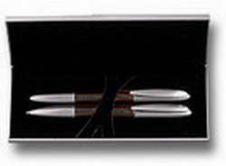 Набор Sollaris роллер и шариковая ручка в подар. футляре, черный