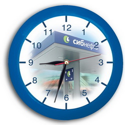 Часы настенные Овация (б/батареек),с плавным ходом, синий