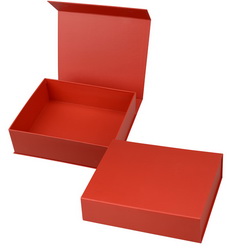 Коробка подарочная с крышкой на 2-х магнитах, ламинированный картон. В коробку можно положить бумажный наполнитель, арт. 630013, 6 цветов на выбор