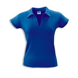Рубашка-поло женская,ХL,100% хлопок, плотность 205 г/кв.м синий