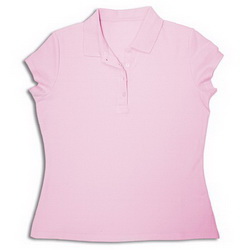 Рубашки-поло М женская 100% хлопок, плотность 205 г/кв.м, розовый