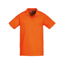 Рубашка-поло L, хлопок 100%, плотность 160 г/кв. м, цвет оранжевый