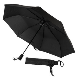Зонт складной полуавтомат. Ручка с покрытием soft-touch и чехол с затягивающимся шнурком