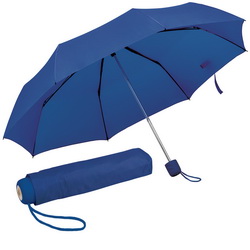 Зонт складной механический, с пластиковой ручкой, в чехле, в сложенном виде 24 см, нейлон