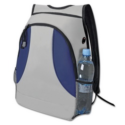 Рюкзак с двумя сетчатыми карманами для бутылок, нейлон, цвет синий