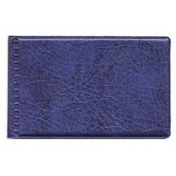 Футляр для 28 визитных или кредитных карточек в индивидуальной упаковке, ПВХ, цвет синий