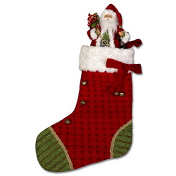 Носок для подарков с Дедом Морозом (h=30см)