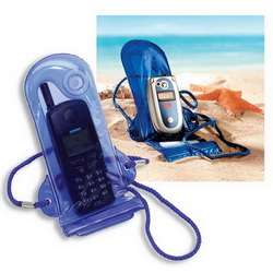 Надувной пляжный держатель для мобильног телефона,- синий